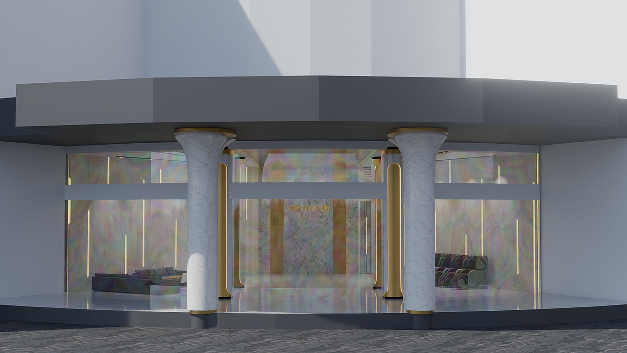 金同商务大厦B幢-一楼大厅改造（图ZMzk3Mjc2MTMy） - 建筑/空间 - 站酷设计师摄設的Mocy原创素材 - 站酷ZCOOL