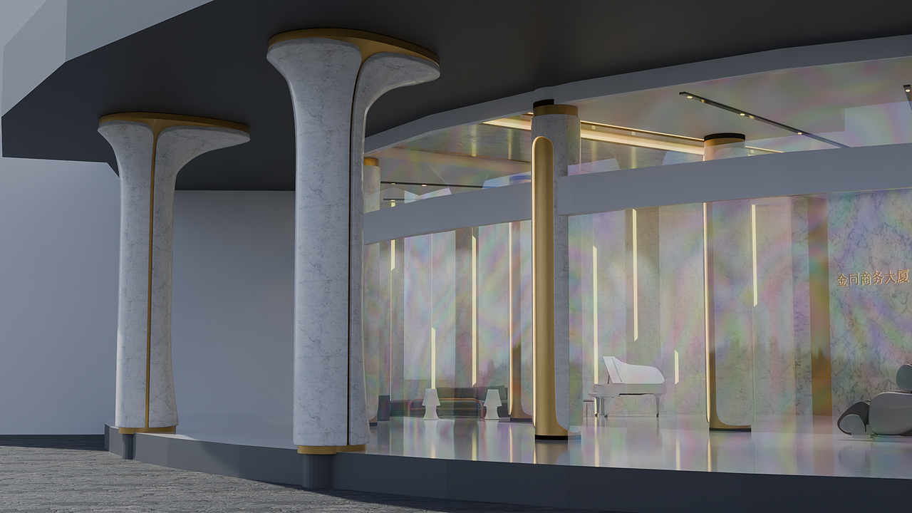 金同商务大厦B幢-一楼大厅改造（图ZMzk3Mjc2MTM2） - 建筑/空间 - 站酷设计师摄設的Mocy原创素材 - 站酷ZCOOL