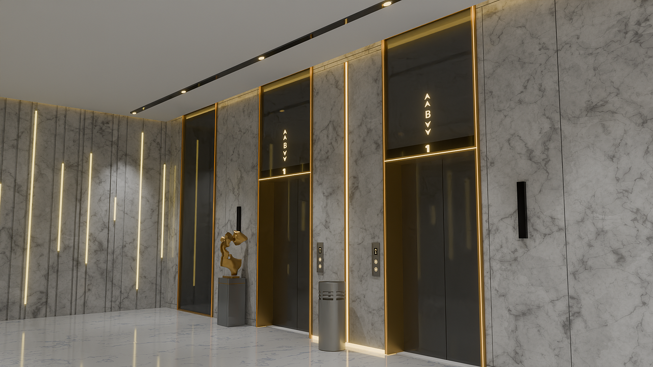 金同商务大厦B幢-一楼大厅改造（图ZMzk3Mjc2MTU2） - 建筑/空间 - 站酷设计师摄設的Mocy原创素材 - 站酷ZCOOL