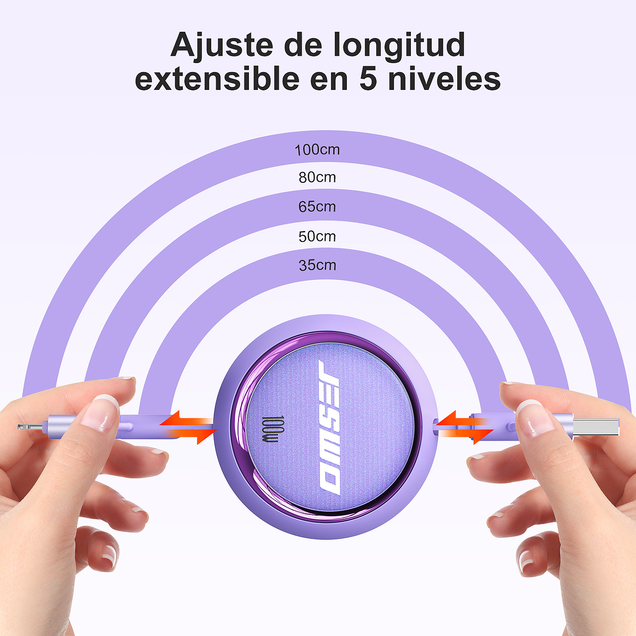 亚马逊二拖二伸缩充电线