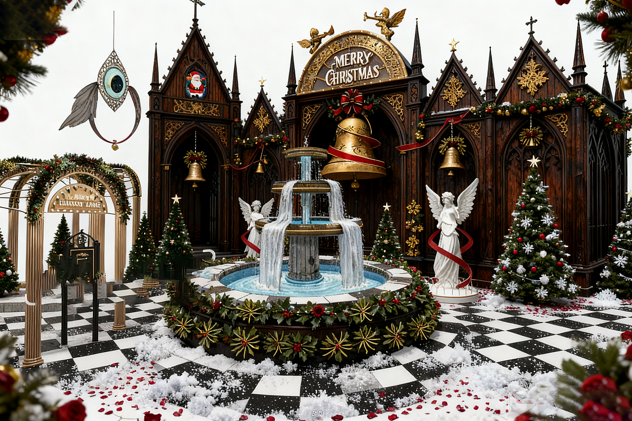 哥特风格圣诞主题场景设计