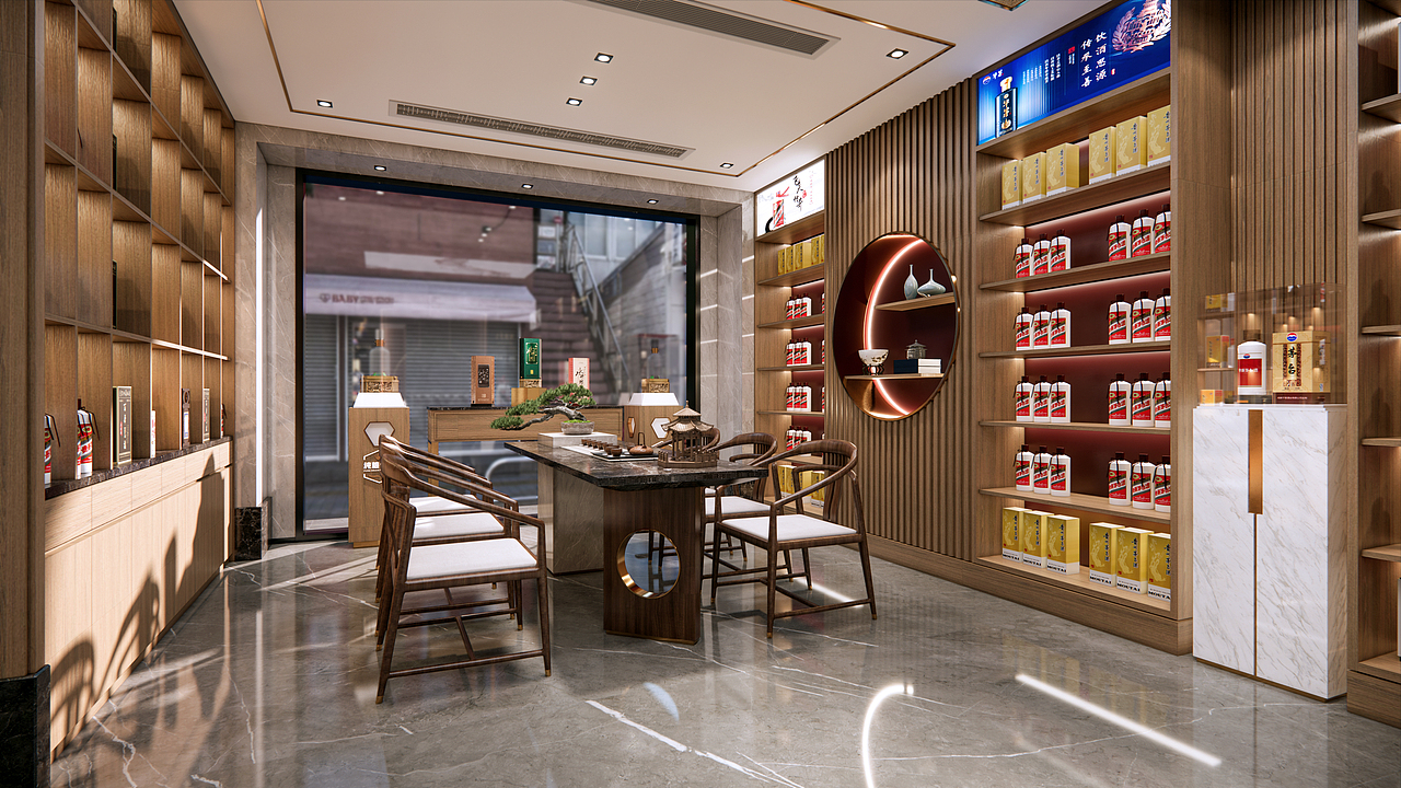 白酒商铺门头+室内