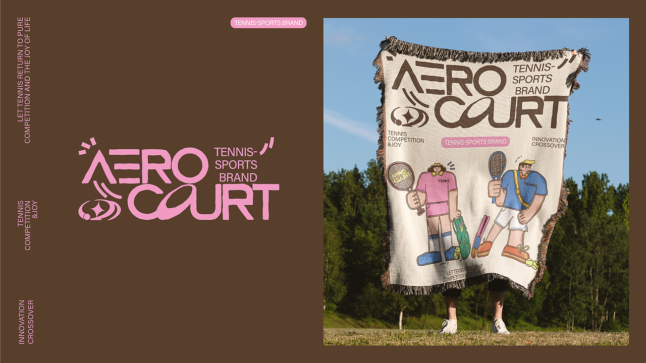 品牌视觉 | AEROCOURT·插画风网球运动品牌🎾(图ZMzk3MzEzMTky) - 品牌 - 站酷设计师BilllY比原创素材 - 站酷ZCOOL