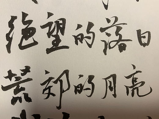 振凯手写体|我给你瘦落的街道绝望的落日荒郊的月亮