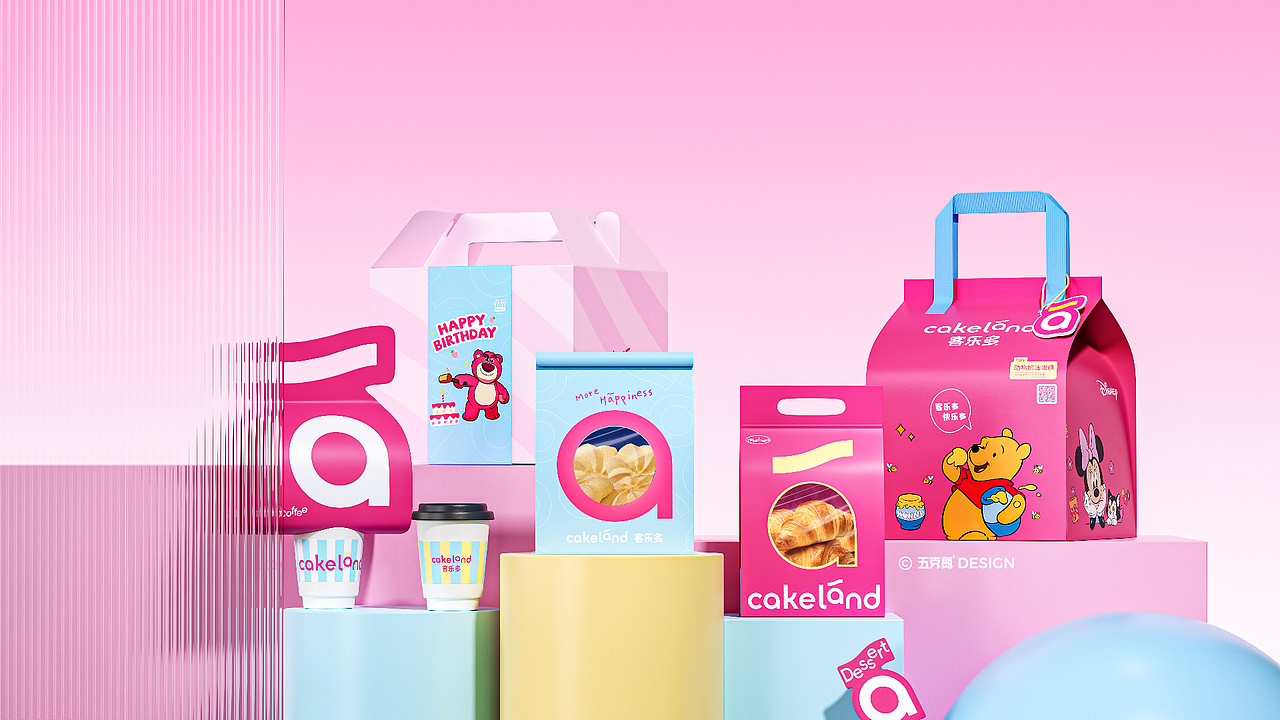 五克氮²×Cakeland|迪士尼联名&烘焙连锁品牌设计