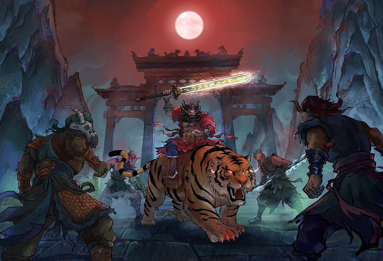 钟馗伏魔（图ZMzk3MzI0MDI0） - 创作习作 - 站酷设计师黑山老林原创素材 - 站酷ZCOOL