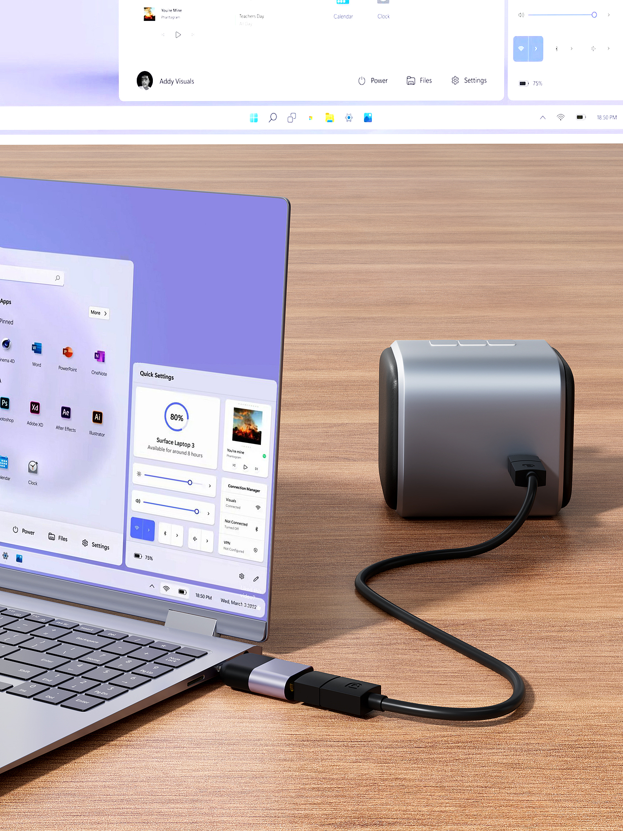 扩展坞/转接头/转换器 建模渲染