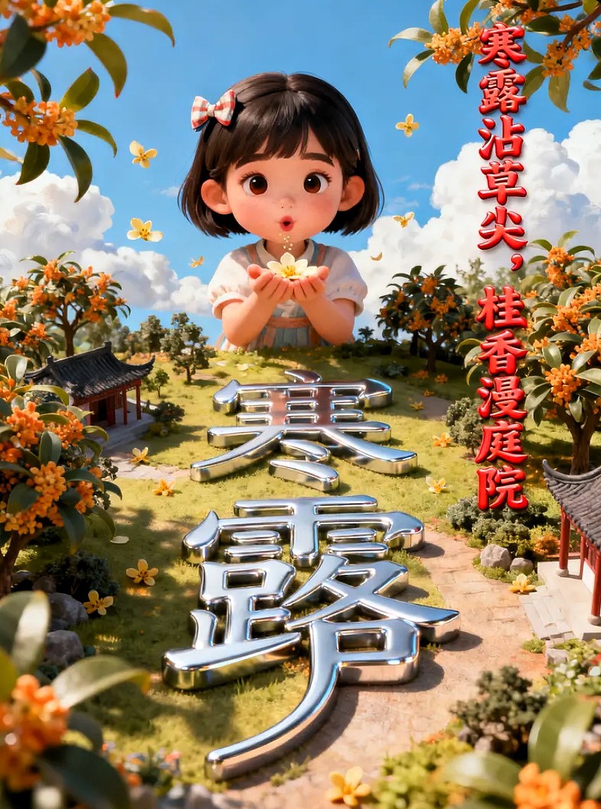 寒露/霜降/节气海报AIGC 设计/平面海报/平面设计