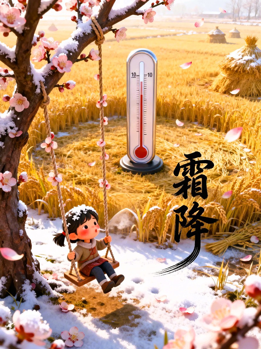 寒露/霜降/节气海报AIGC 设计/平面海报/平面设计