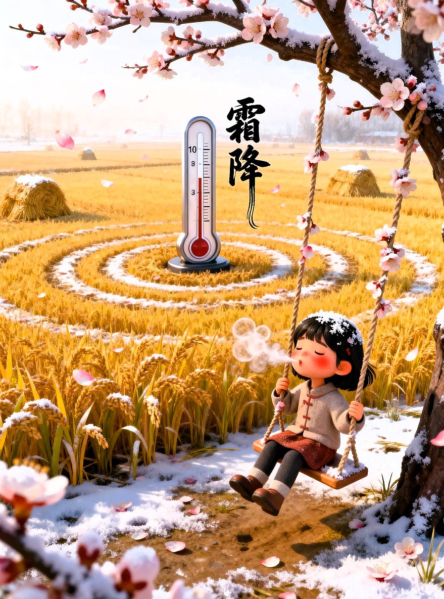 寒露/霜降/节气海报AIGC 设计/平面海报/平面设计