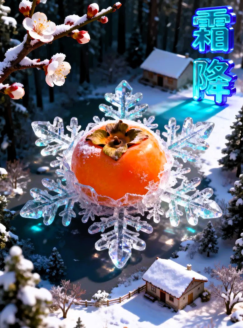 寒露/霜降/节气海报AIGC 设计/平面海报/平面设计