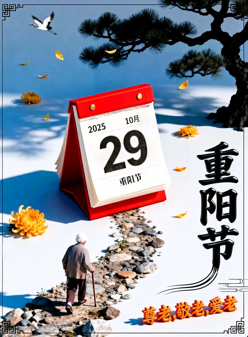重阳节海报 /AIGC设计/平面海报/平面设计/创意海报