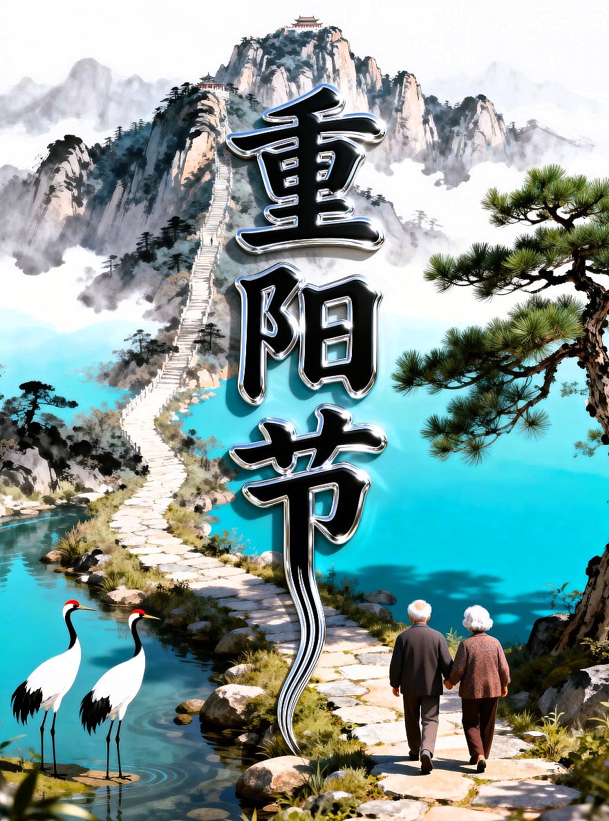 重阳节海报 /AIGC设计/平面海报/平面设计/创意海报