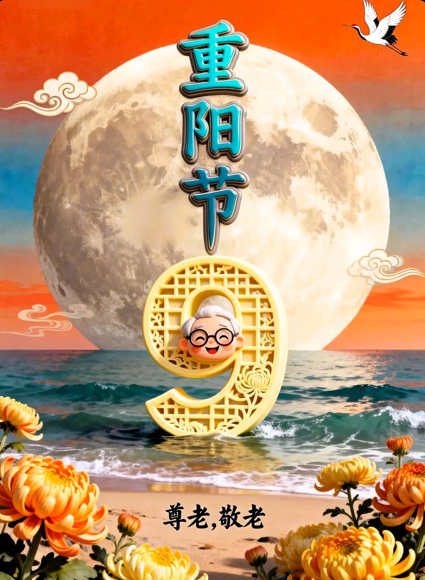 重阳节海报 /AIGC设计/平面海报/平面设计/创意海报