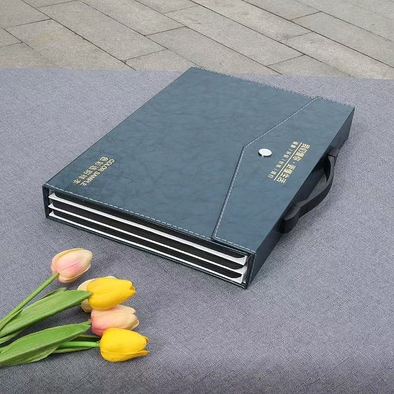 手提式4折6面翻页板材翻页色卡册