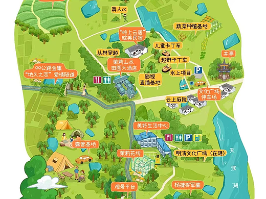 手绘地图插画设计