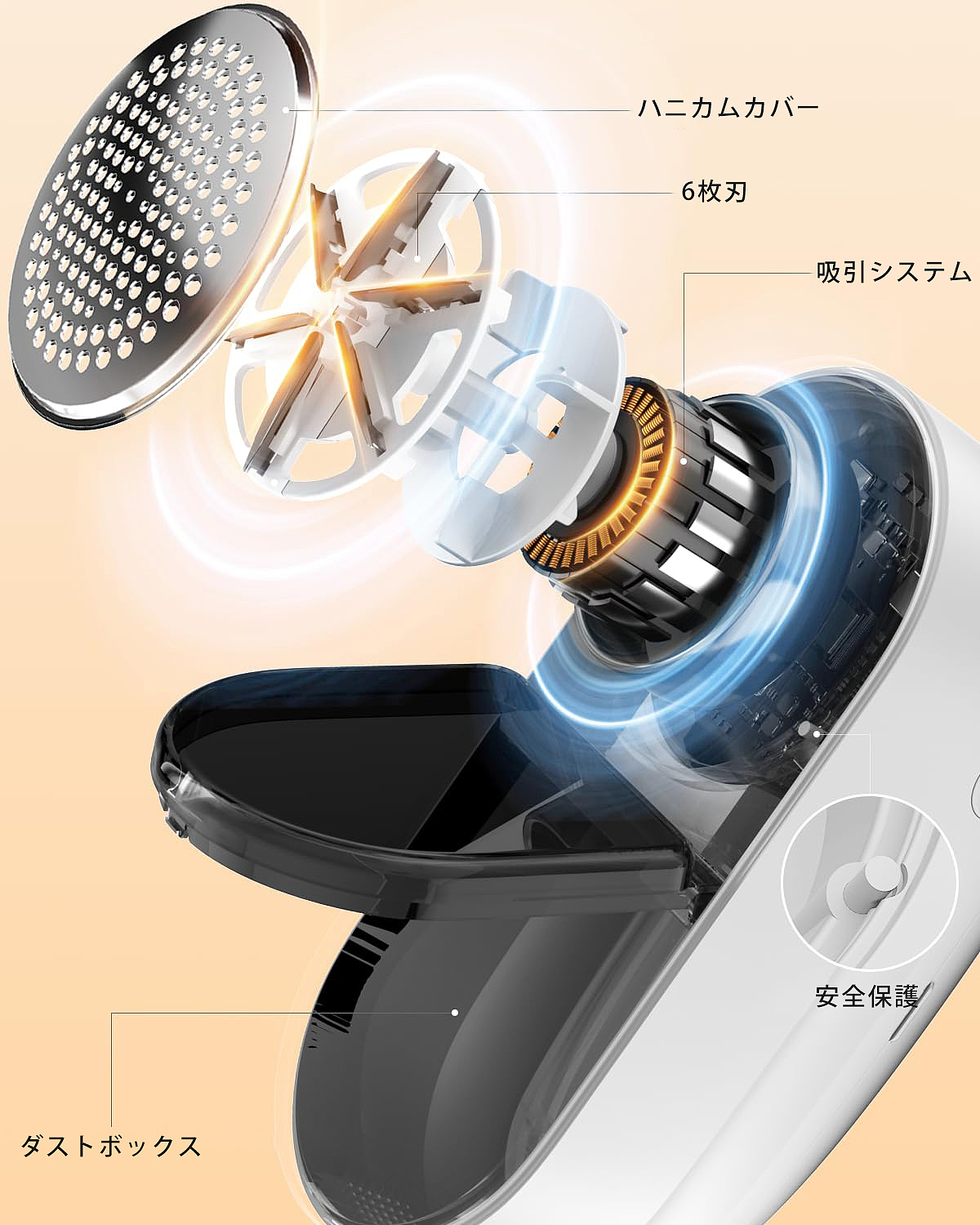 亚马逊-日本站小家电-毛球修剪器建模渲染详情