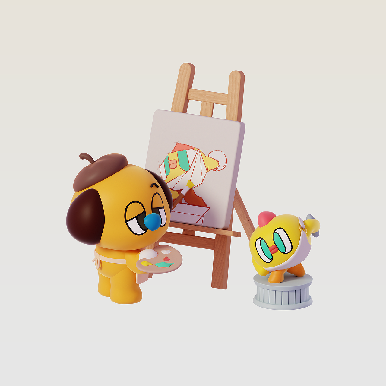 日常篇|CHUCHUfamily（图ZMzk3MzkzNTUy） - 其他三维 - 站酷设计师ODOWORKS原创素材 - 站酷ZCOOL