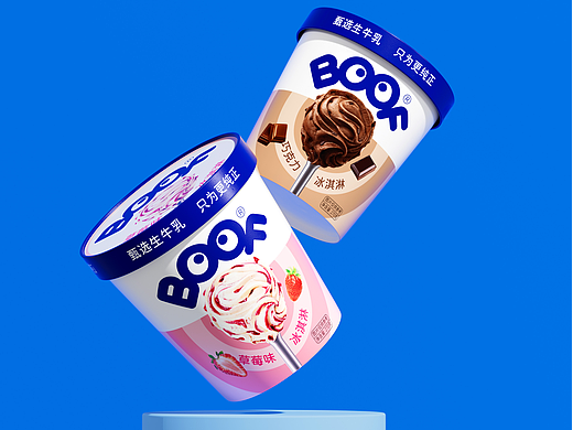 《BOOF》意式冰淇淋--冷饮雪糕包装设计 | 董得原创