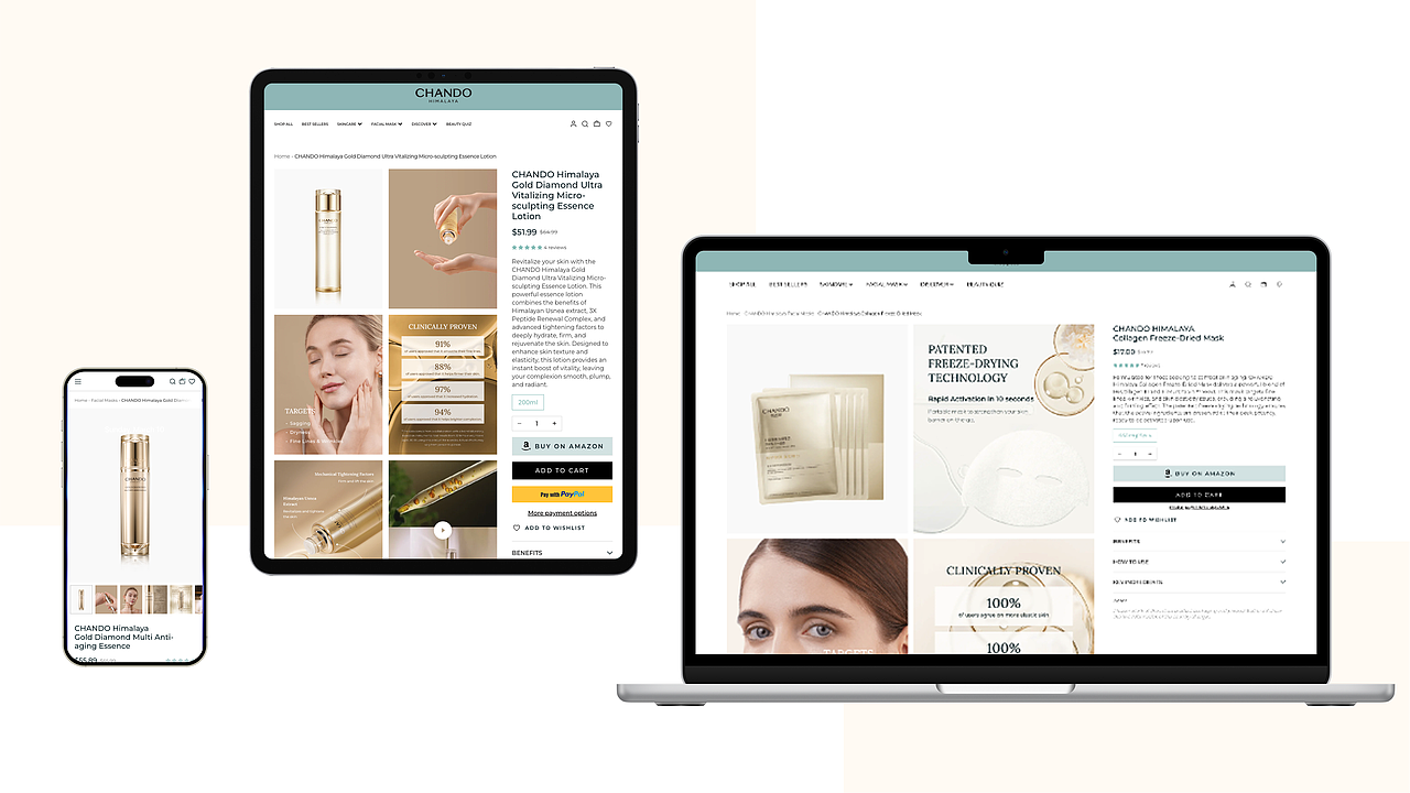 自然堂出海外案例展示|独立站、亚马逊、VI BOOK