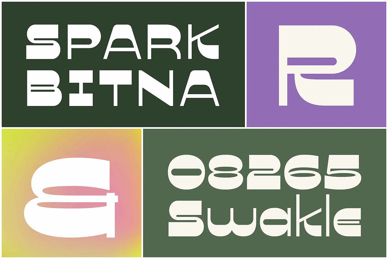 潮流复古时尚文创周边广告海报封面标题艺术英文字体