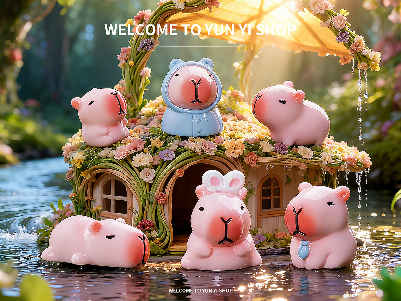 玩乐主义「粉色卡皮巴拉水豚」——小众摆件（图ZMzk3NDQxNzc2） - AI作品 - 站酷设计师x小柒原创素材 - 站酷ZCOOL