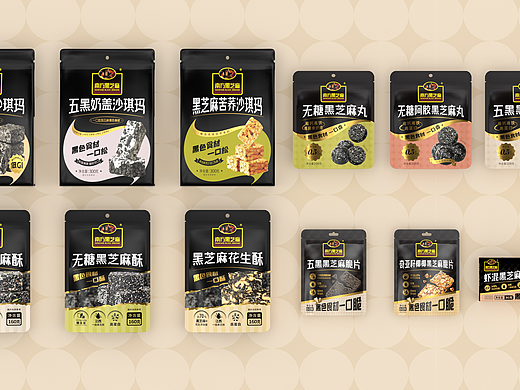 尚智×南方黑芝麻｜黑潮系列零食包装｜食品包装设计