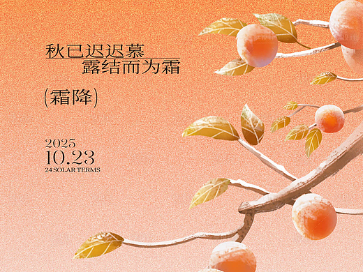 霜降节气海报