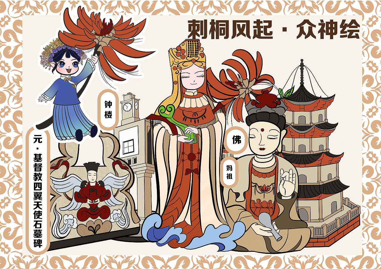 鲤韵漫游记——泉州文创IP设计（图ZMzk3NDU5MDg4） - 商业插画 - 站酷设计师笑嘻嘻吃香菜原创素材 - 站酷ZCOOL