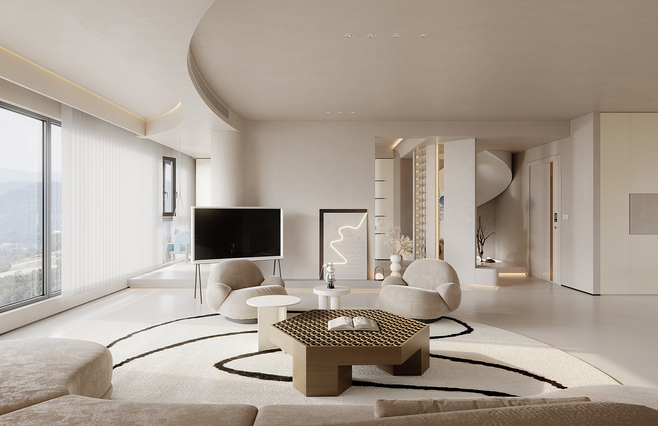 奶油风别墅家装