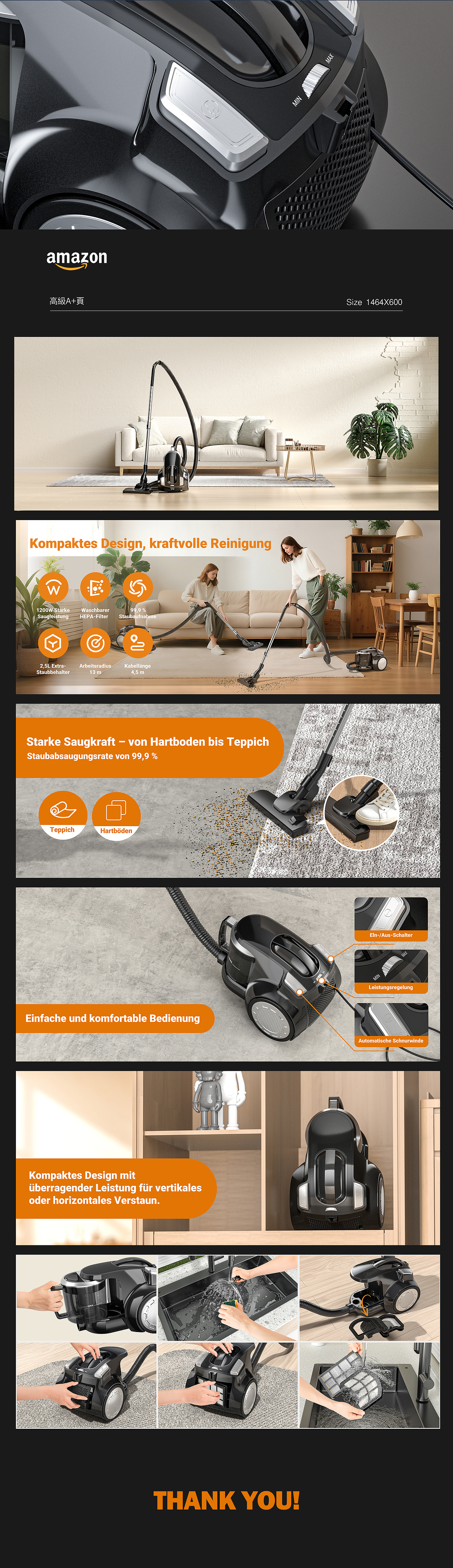 亚马逊主图A+页-手持吸尘器（图ZMzk3NDc4NjQ0） - 电商 - 站酷设计师三根竹子原创素材 - 站酷ZCOOL