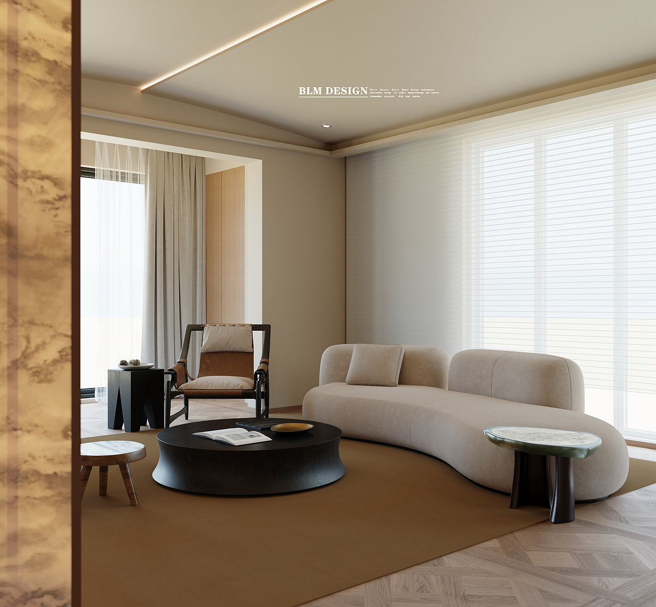 侘寂风格-白龙马效果图