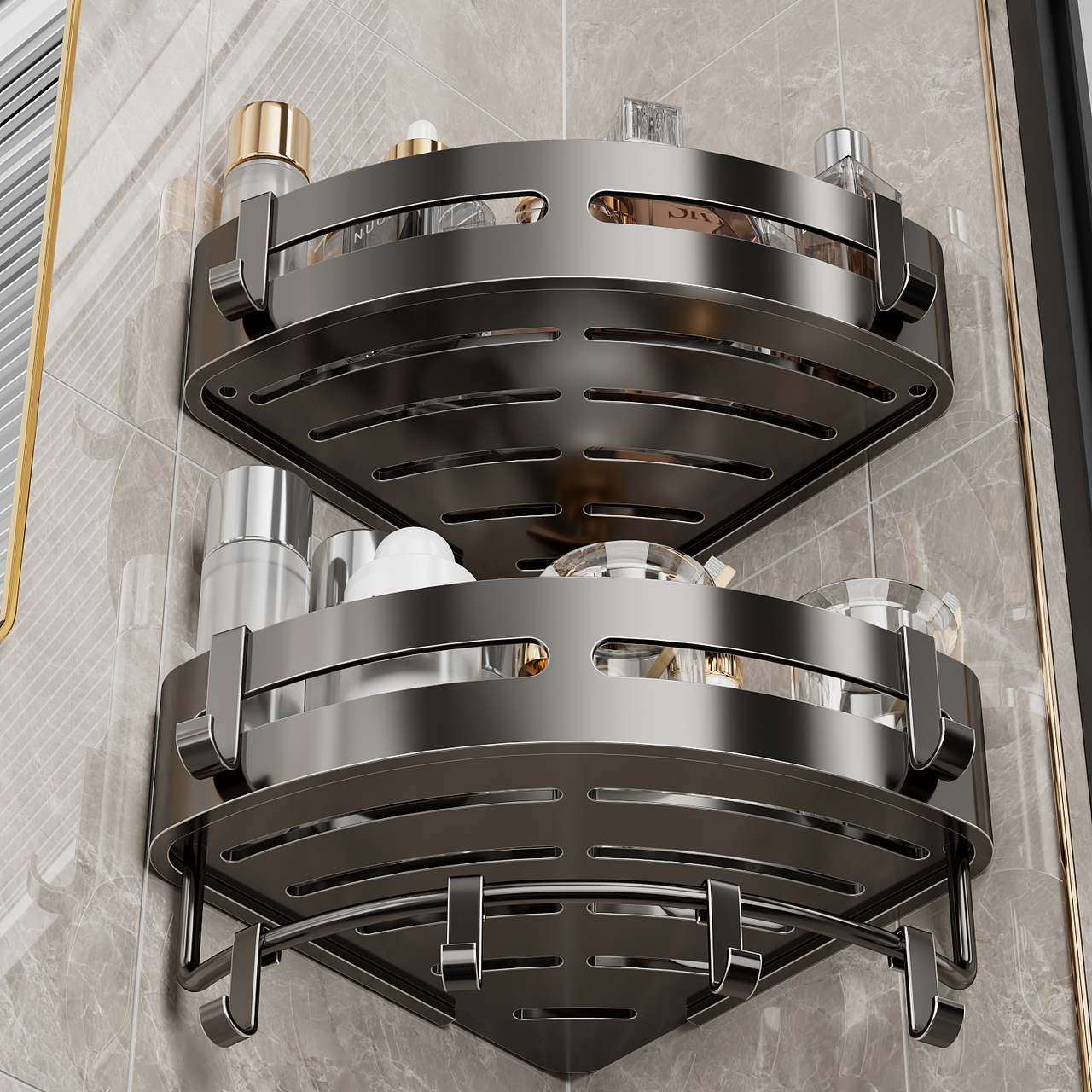 三角置物架产品渲染