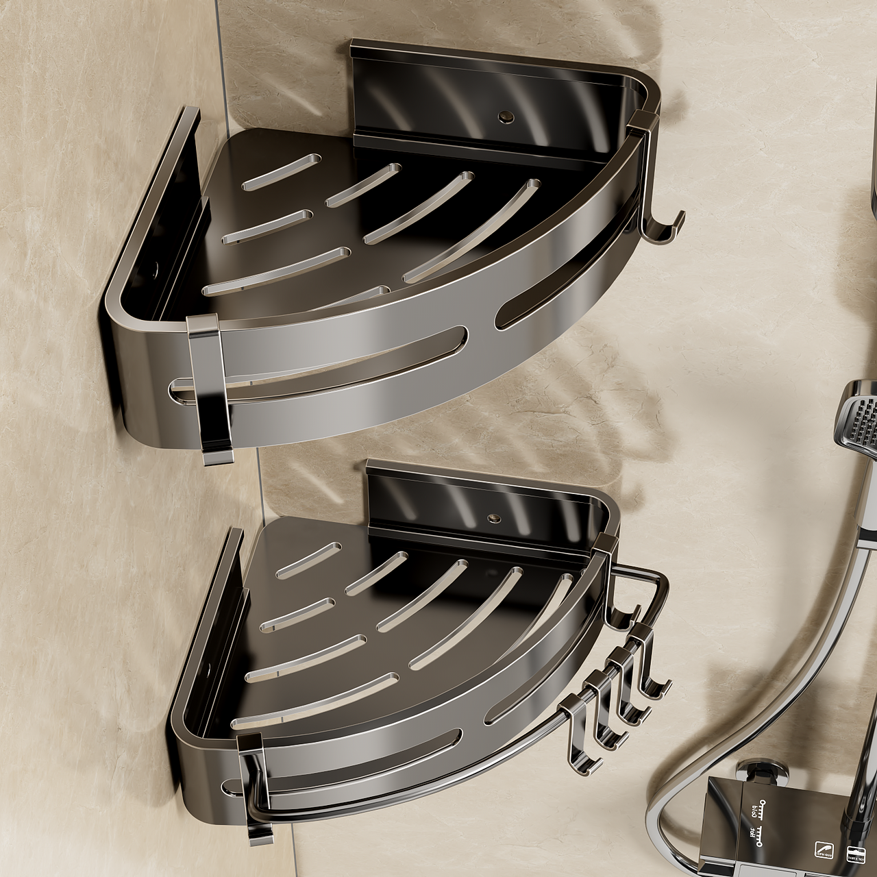 三角置物架产品渲染