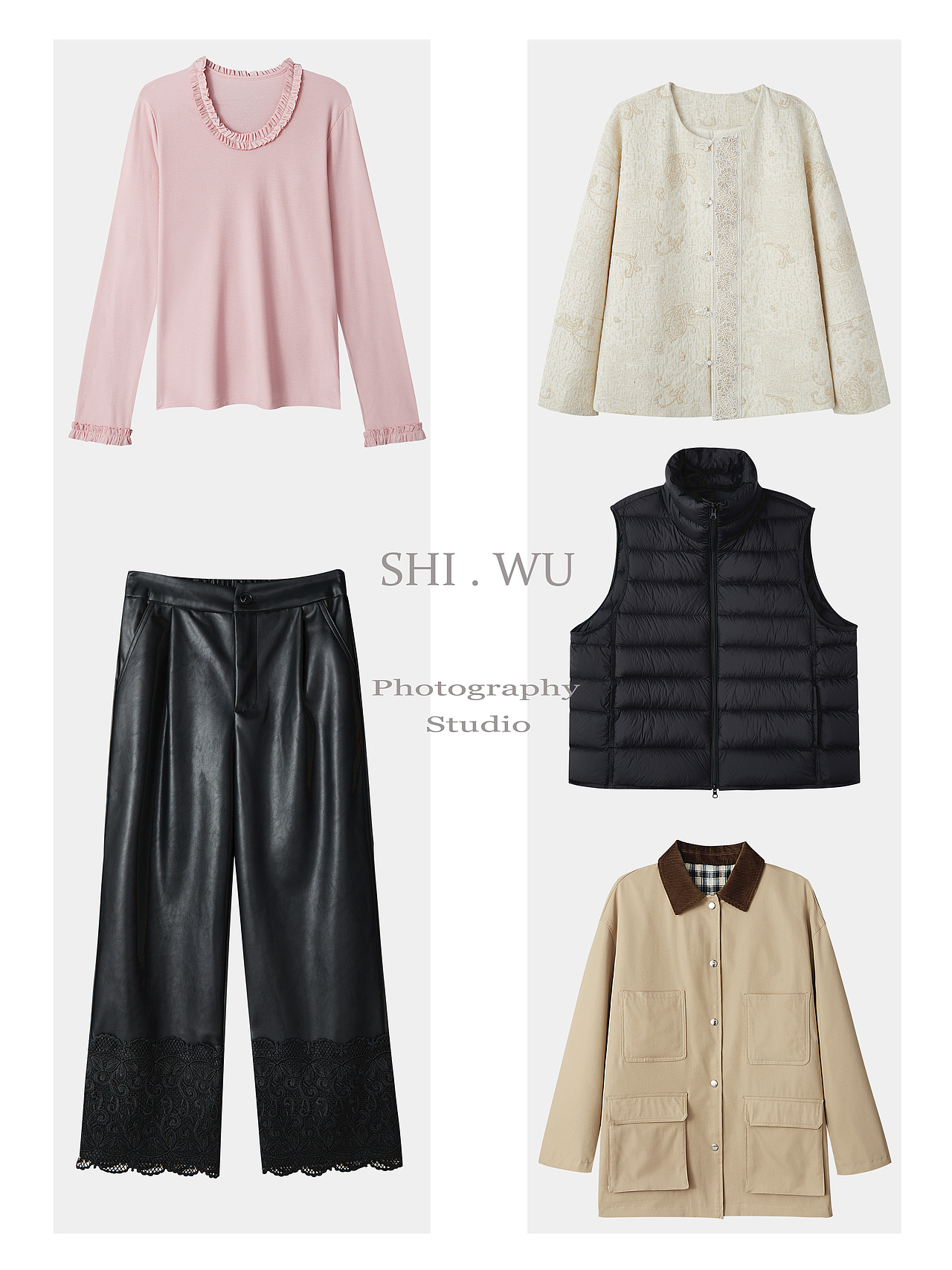 女装白底拍摄  挂拍平铺拍摄