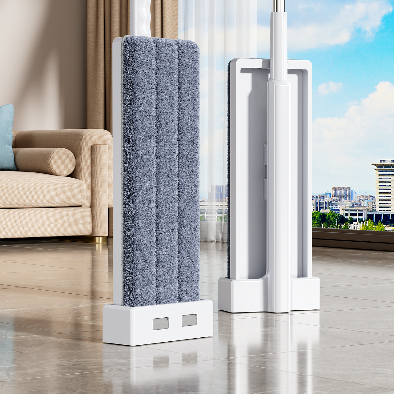 塑板拖把产品渲染