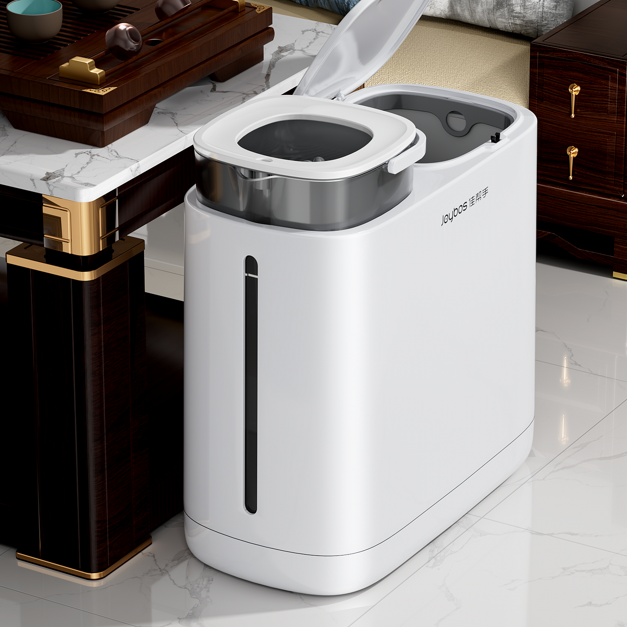 茶水垃圾桶产品渲染