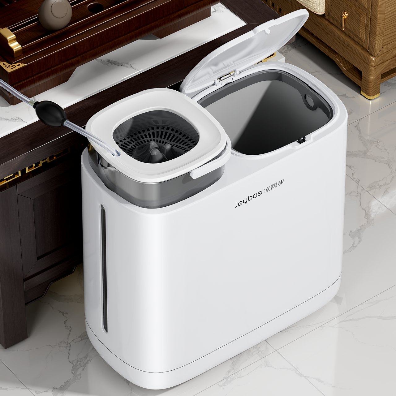 茶水垃圾桶产品渲染