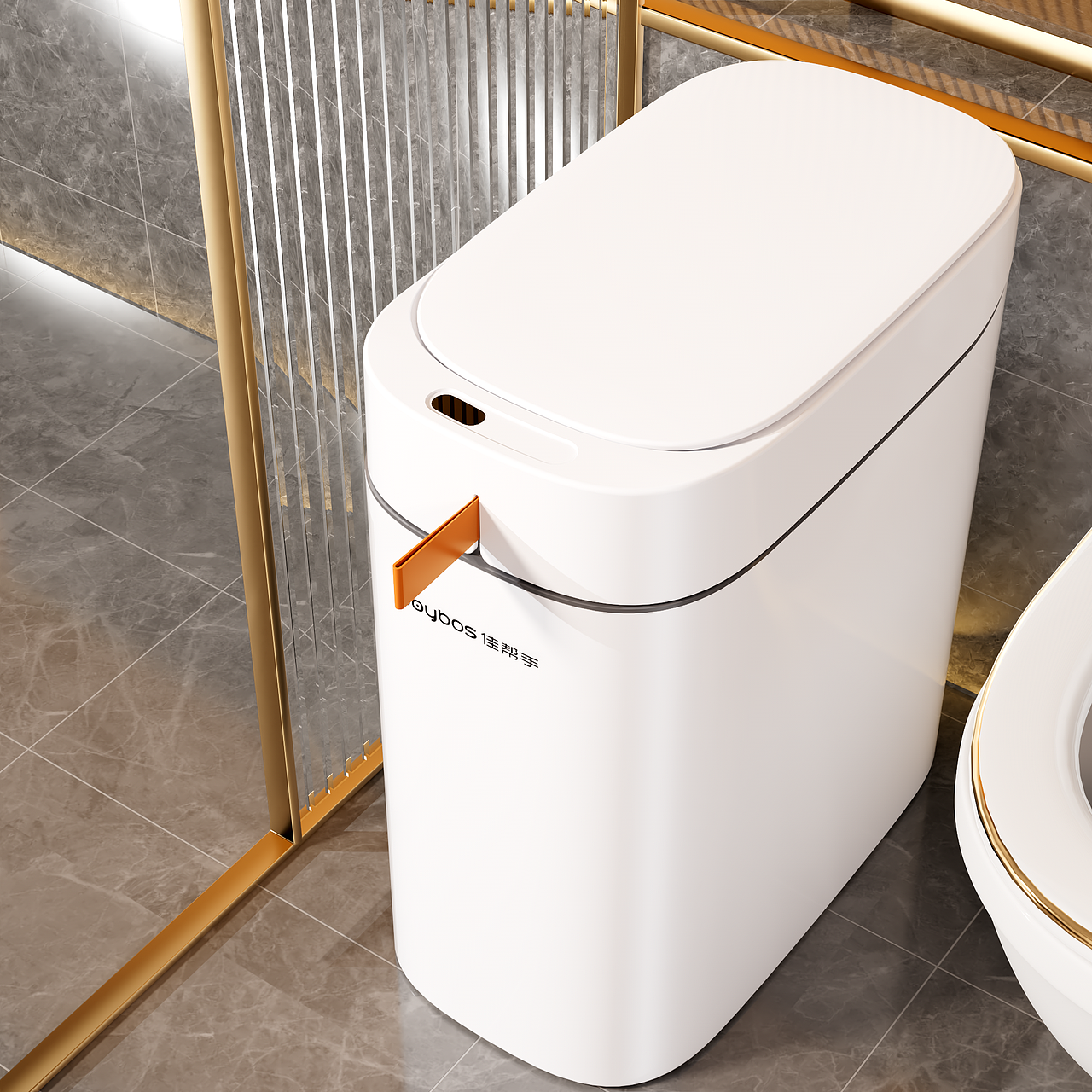 智能垃圾桶产品渲染