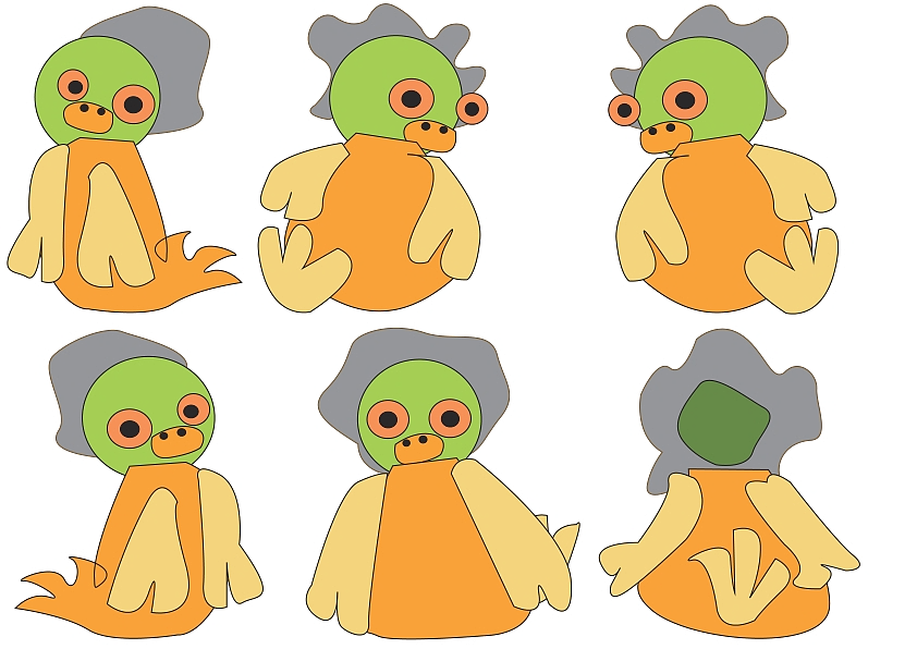 上了色的厚嘴唇鸭子先生