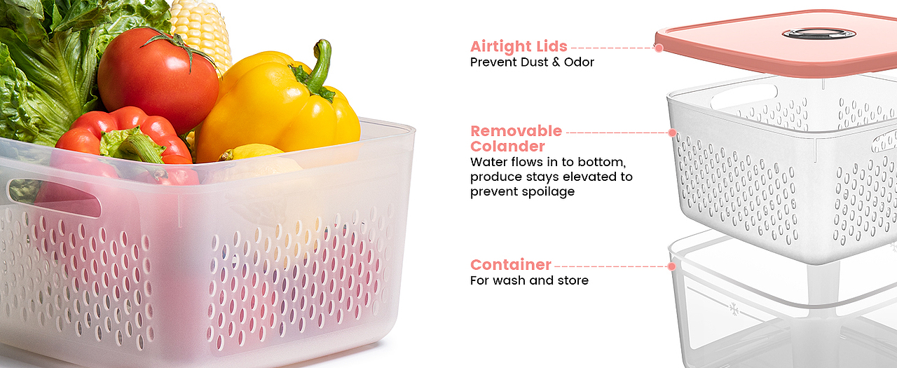 粉色日期码保鲜盒