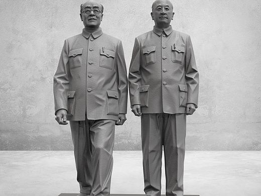 于敏钱学森双剑合璧雕像建模设计作品欣赏