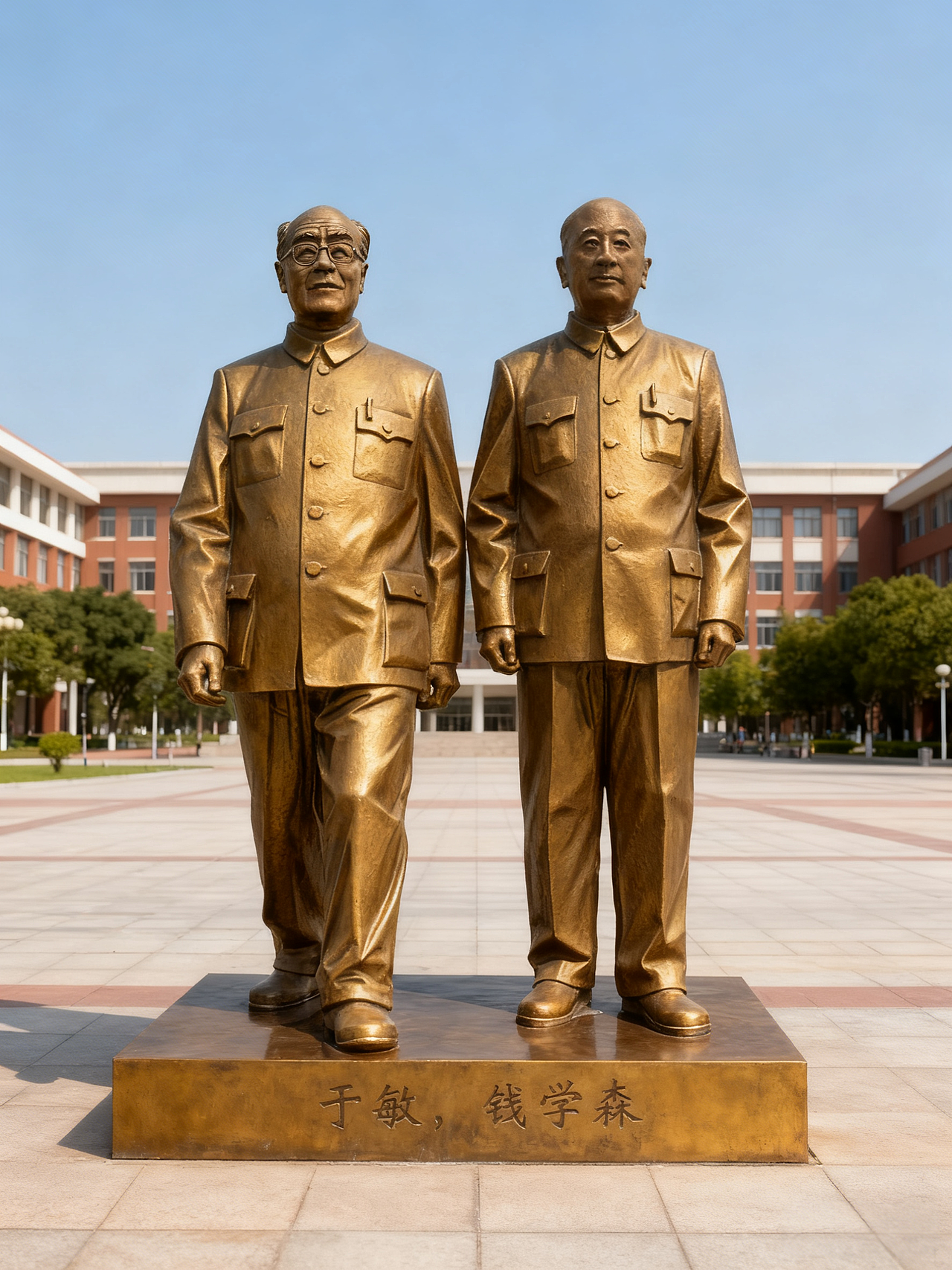 于敏钱学森双剑合璧雕像建模设计作品欣赏