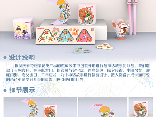 庆泰花炮包装设计及IP形象设计