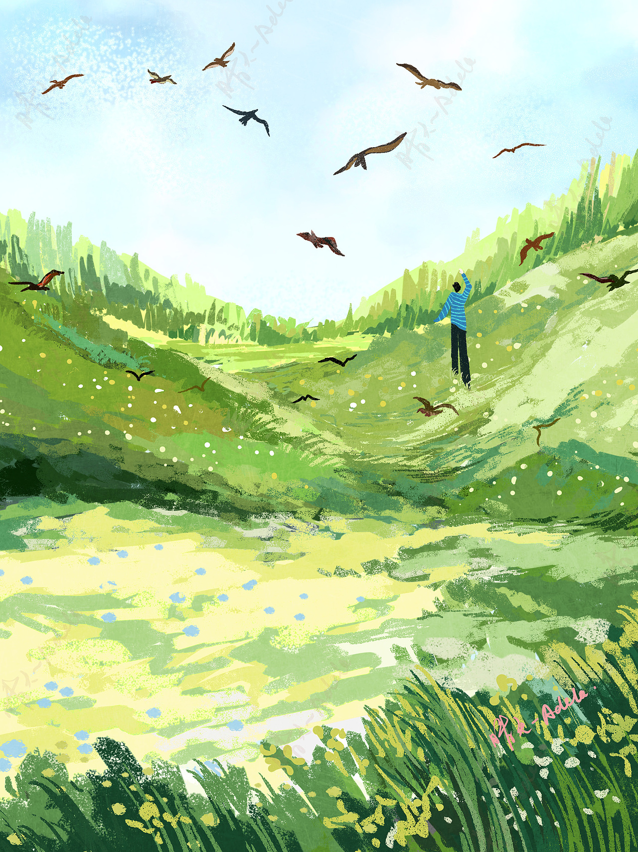 2025`九月作品合集来啦（图ZMzk3NTExOTQ0） - 商业插画 - 站酷设计师晴天Adela原创素材 - 站酷ZCOOL