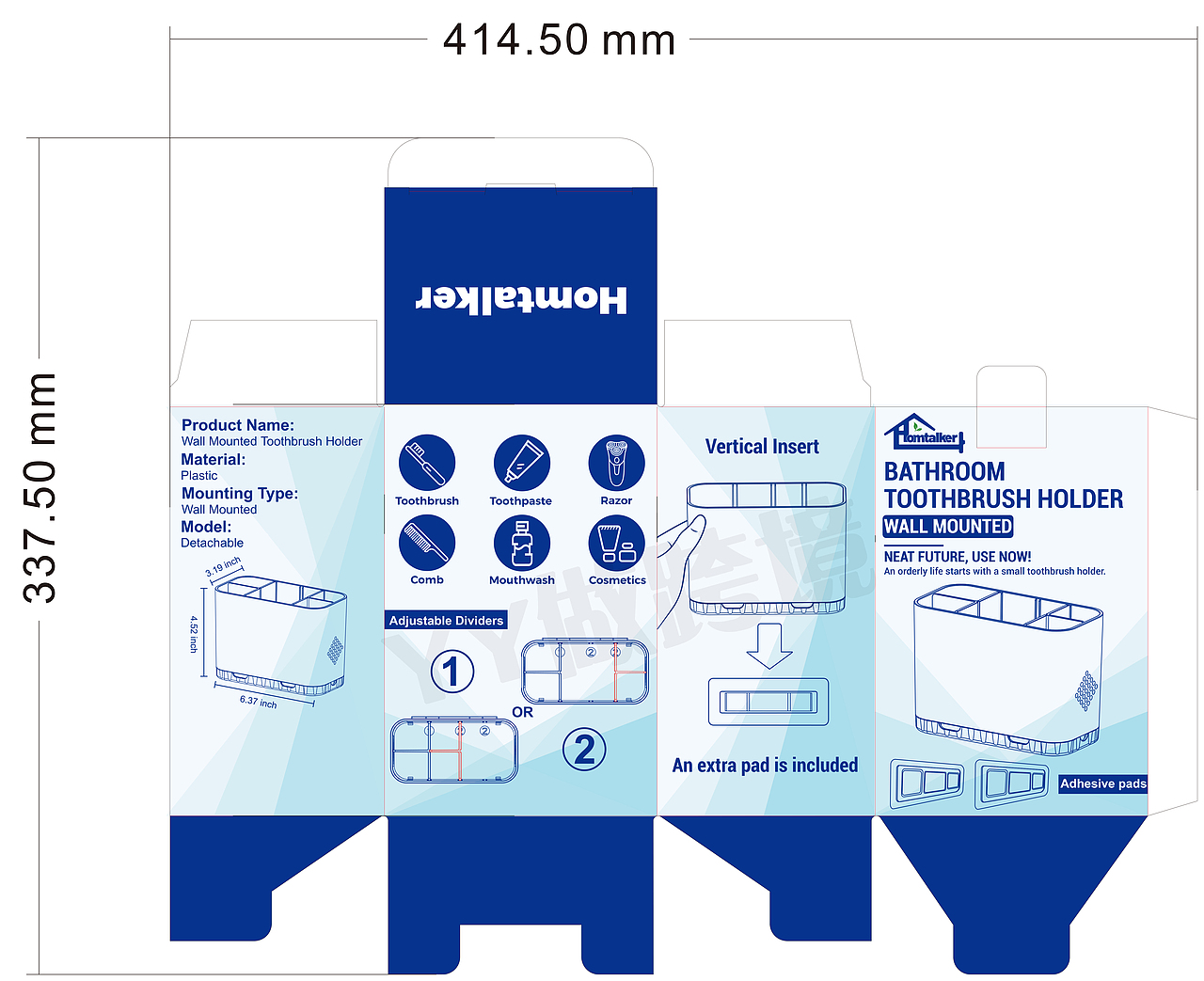 浴室置物牙刷架包装说明书（图ZMzk3NTM5MjQ4） - 包装 - 站酷设计师YY做跨境原创素材 - 站酷ZCOOL