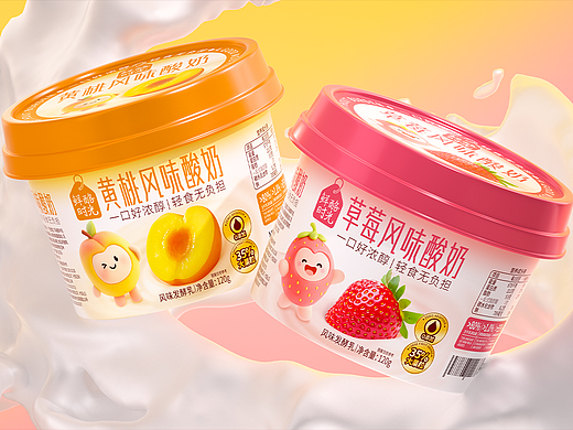 酸奶包装设计 | 一口好浓醇，轻食无负担