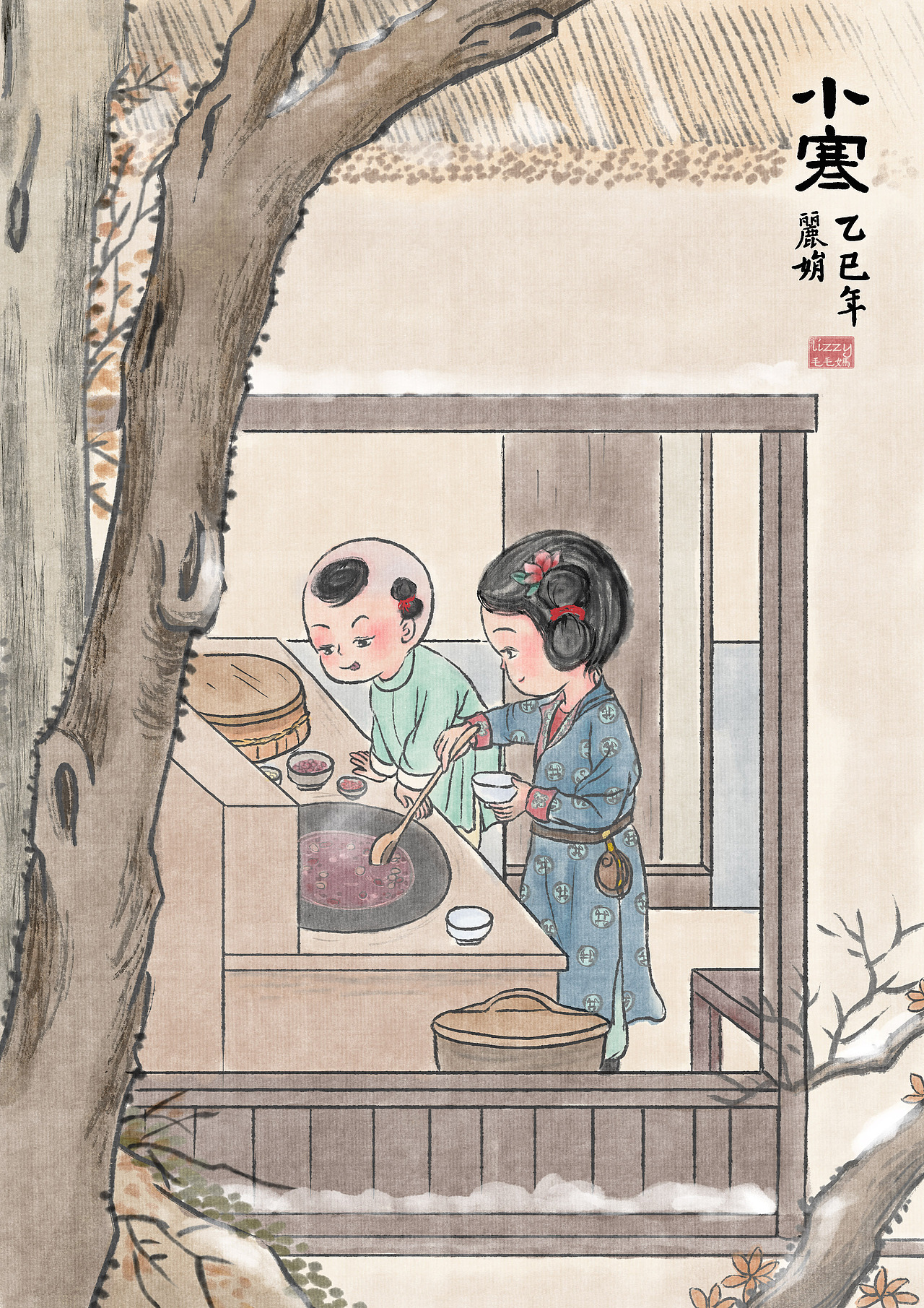 古风24节气插画(2025)(图ZMzk3NTQzMTAw) - 艺术插画 - 站酷设计师Lizzy毛毛妈原创素材 - 站酷ZCOOL