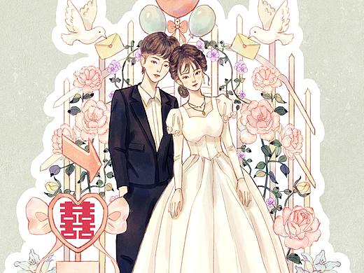 婚礼插画