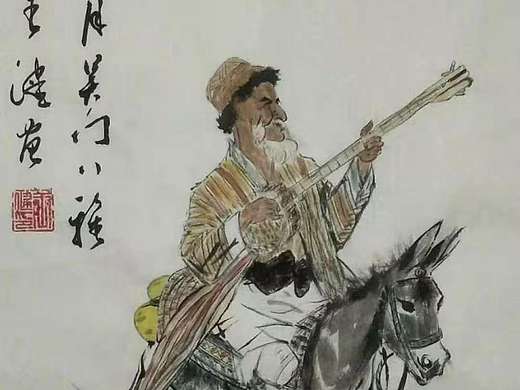 黄胄再传弟子韩由定、王健、王东升、郑志强、徐银娣等